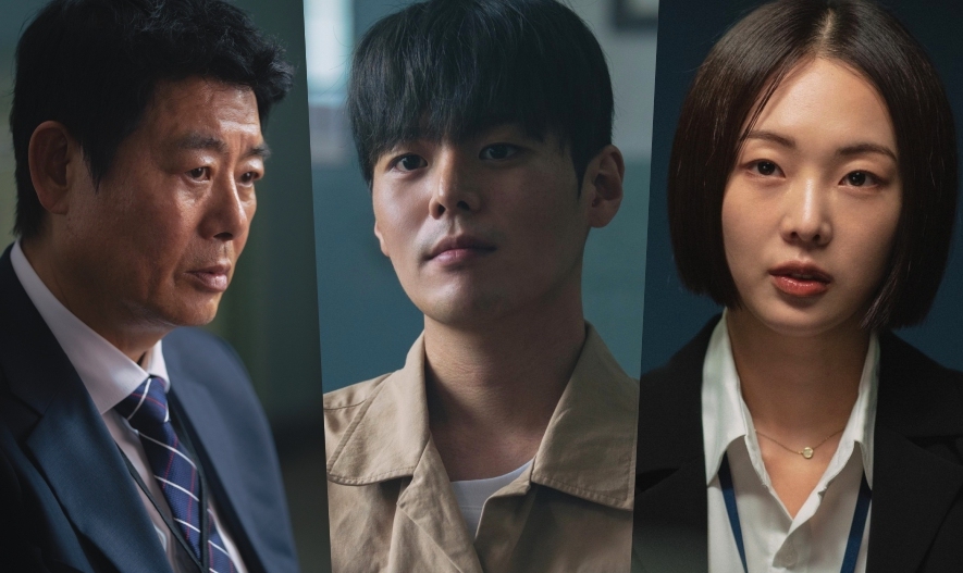 A composite image of three individuals: a man in a suit on the left looking serious, a man in casual wear in the centre, and a woman in business attire on the right, all with focused expressions.